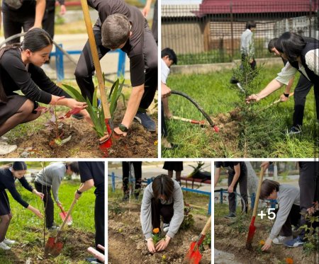 «Менің мектебім»  мектеп бітіруші түлектерінің мектеп ауласын тазалау